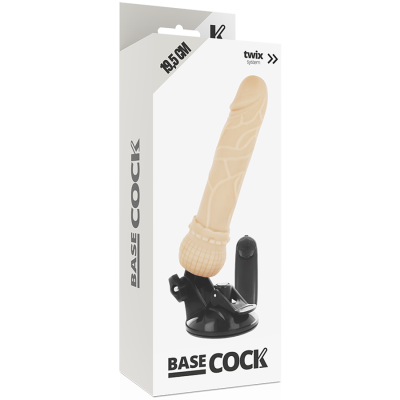 BASECOCK - VIBRADOR DE CONTROLE REMOTO NATURAL REALISTA BASECOCK 19,5 CM - D-223017 - Dona Pimenta