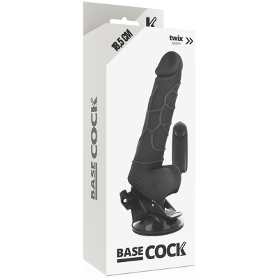 BASECOCK - VIBRADOR DE CONTROLE REMOTO NATURAL REALISTA 18,5 CM - D-223019 - Dona Pimenta