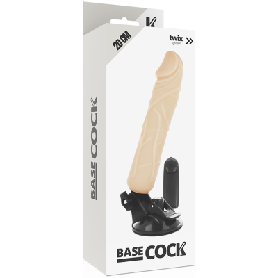 BASECOCK - VIBRADOR DE CONTROLE REMOTO NATURAL REALISTA 20 CM - D-223021 - Dona Pimenta