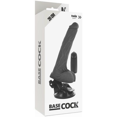 BASECOCK - VIBRADOR DE CONTROLE REMOTO NATURAL REALISTA COM TESTÍCULOS 20 CM - D-223023 - Dona Pimenta