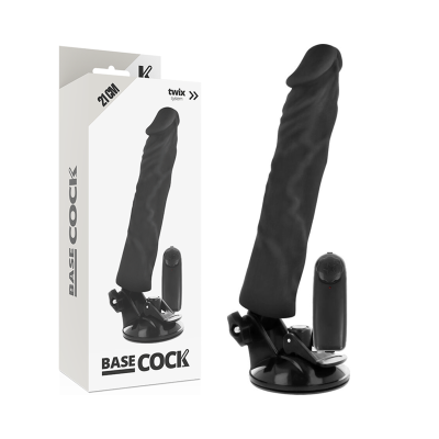 BASECOCK - VIBRADOR REALÍSTICO CONTROLE REMOTO NATURAL 21 CM - D-223025 - Dona Pimenta