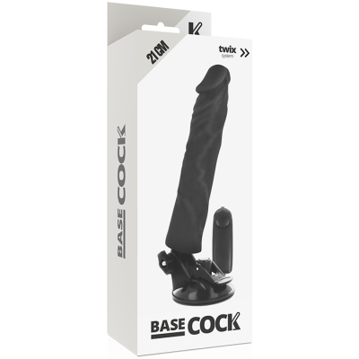 BASECOCK - VIBRADOR REALÍSTICO CONTROLE REMOTO NATURAL 21 CM - D-223025 - Dona Pimenta