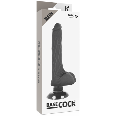 BASECOCK - VIBRADOR REALÍSTICO 2-1 NATURAL 18,5 CM - D-223027 - Dona Pimenta