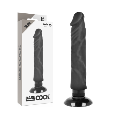 BASECOCK - VIBRADOR REALÍSTICO 2-1 NATURAL 20 CM - D-223029 - Dona Pimenta