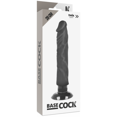 BASECOCK - VIBRADOR REALÍSTICO 2-1 NATURAL 20 CM - D-223029 - Dona Pimenta