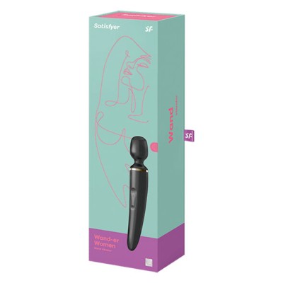 SATISFYER WAND-ER MULHER PRETA - D-223876 - Dona Pimenta