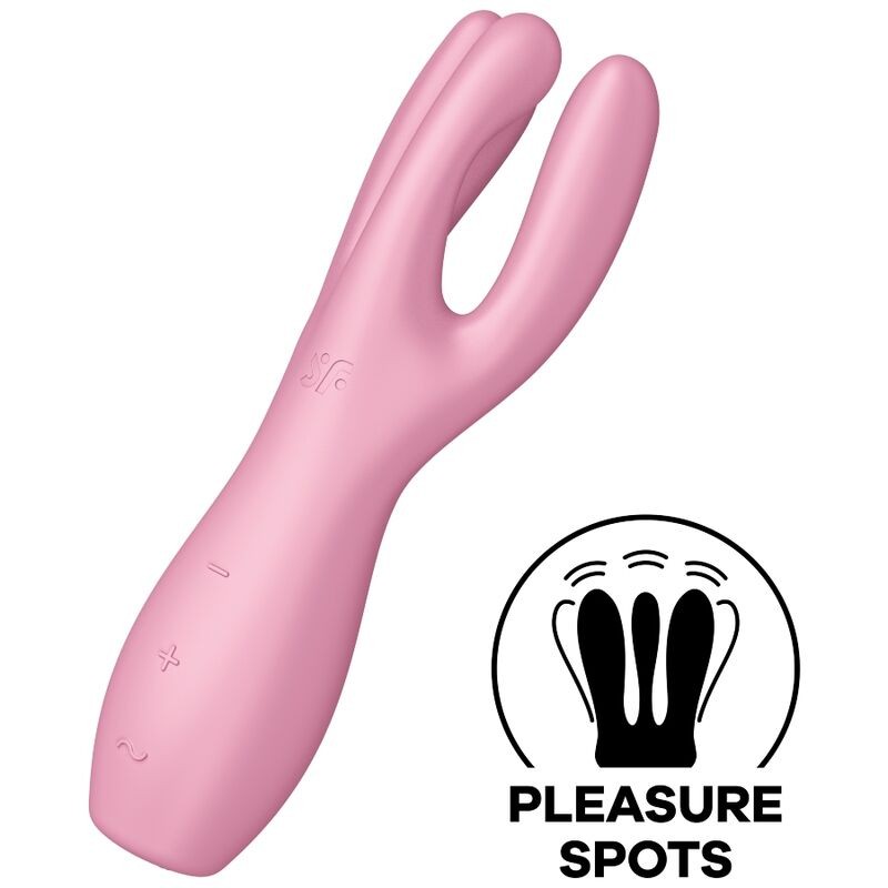 VIBRADOR SATISFYER THREESOME 3 - ROSA - D-231265 - Dona Pimenta