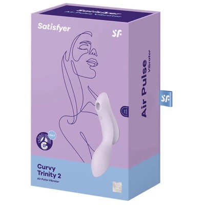 ESTIMULADOR E VIBRADOR SATISFYER CURVY TRINITY 2 - PRETO - D-231384