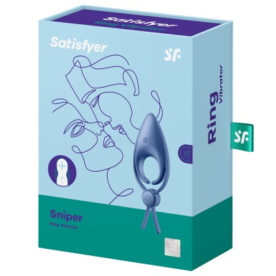 SATISFYER SNIPER RING VIBRADOR AZUL - D-231415 - Dona Pimenta