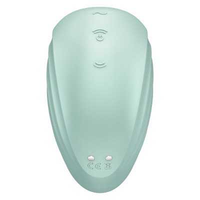 ESTIMULADOR E VIBRADOR SATISFYER PEARL DIVER - VERDE - D-231423 - Dona Pimenta