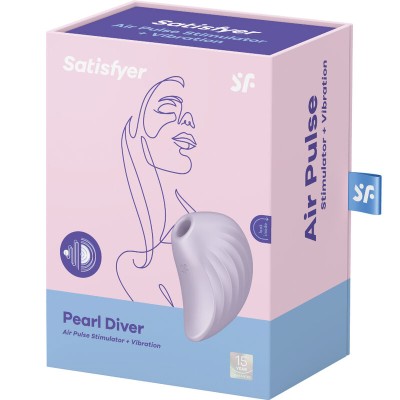 ESTIMULADOR E VIBRADOR SATISFYER PEARL DIVER - VERDE - D-231423 - Dona Pimenta