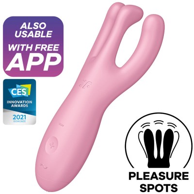 SATISFYER THREESOME 4 VIBRATOR APP - PINK - D-231425 - Dona Pimenta