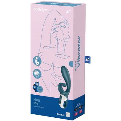 SATISFYER HUG ME RABBIT VIBRATOR APP - PINK - D-232043 - Dona Pimenta