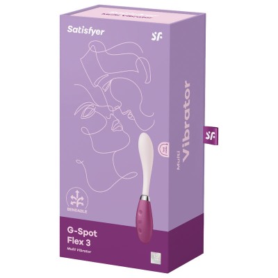 SATISFYER G-SPOT FLEX 3 MULTI VIBRADOR - CINZA - D-232080 - Dona Pimenta