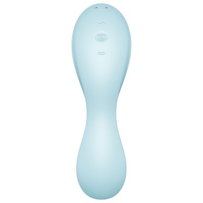 SATISFYER CURVY TRINITY 5 AIR PULSE STIMULATOR & VIBRATOR APP - WHITE - D-232082 - Dona Pimenta