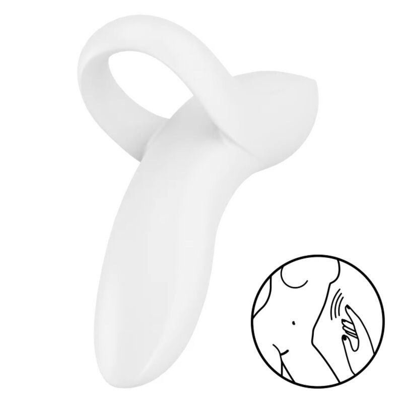 VIBRADOR DE DEDO AMANTE BOLD SATISFYER - BRANCO - D-232144 - Dona Pimenta