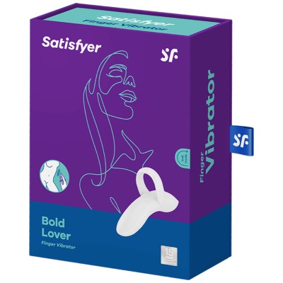 VIBRADOR DE DEDO AMANTE BOLD SATISFYER - BRANCO - D-232144 - Dona Pimenta