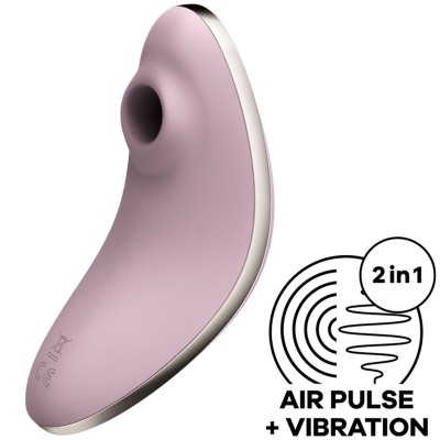 SATISFYER VULVA LOVER 1 ESTIMULADOR E VIBRADOR DE PULSO DE AR - VIOLETA - D-232177 - Dona Pimenta