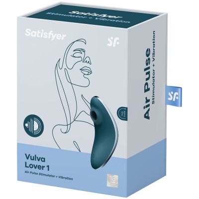 SATISFYER VULVA LOVER 1 ESTIMULADOR E VIBRADOR DE PULSO DE AR - VIOLETA - D-232177 - Dona Pimenta