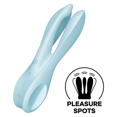 SATISFYER THREESOME 1 VIBRADOR - AZUL - D-232593 - Dona Pimenta