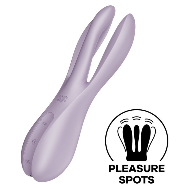 VIBRADOR SATISFYER THREESOME 2 - PRETO - D-232595 - Dona Pimenta