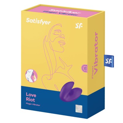 VIBRADOR DE DEDO SATISFYER LOVE RIOT - ROXO - D-232730 - Dona Pimenta