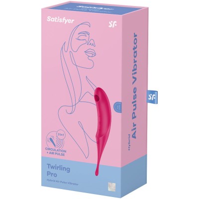 ESTIMULADOR E VIBRADOR SATISFYER TWIRLING PRO AIR PULSE - VERMELHO - D-232745 - Dona Pimenta