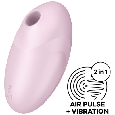 SATISFYER VULVA LOVER 3 AIR PULSE ESTIMULADOR E VIBRADOR - PRETO - D-232922 - Dona Pimenta