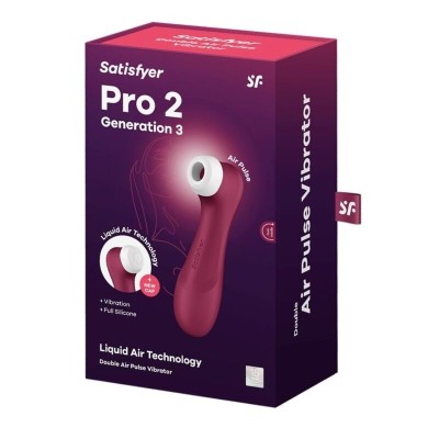 SATISFYER PRO 2 GENERATION 3 LIQUID AIR TECHNOLOGY - VINHO TINTO - D-233530 - Dona Pimenta