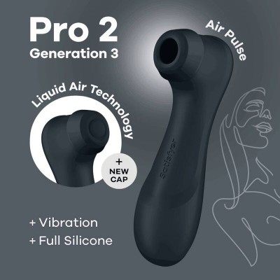 SATISFYER PRO 2 GENERATION 3 LIQUID AIR TECHNOLOGY - VINHO TINTO - D-233530 - Dona Pimenta