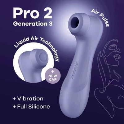 SATISFYER PRO 2 GENERATION 3 LIQUID AIR TECHNOLOGY - VINHO TINTO - D-233530 - Dona Pimenta