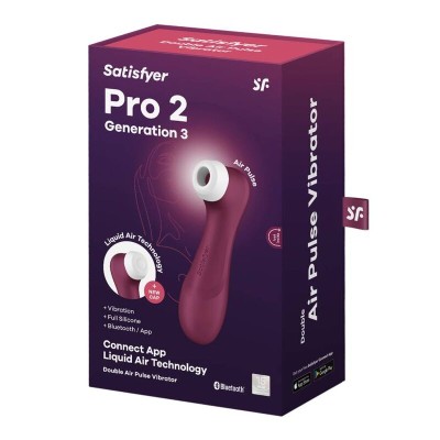 SATISFYER PRO 2 GENERACI N 3 - VINHO TINTO  BLUETOOTH &  APP - D-234323 - Dona Pimenta