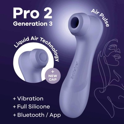 SATISFYER PRO 2 GENERACI N 3 - VINHO TINTO  BLUETOOTH &  APP - D-234323 - Dona Pimenta