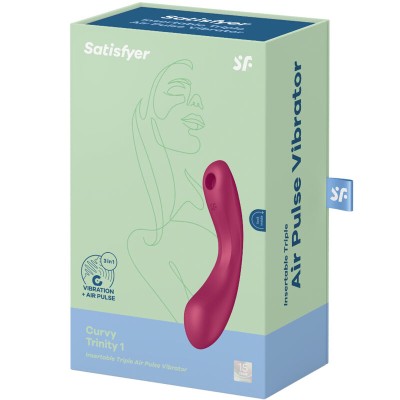 SATISFYER - CURVA TRINITY 1 AIR PULSE VIBRAÇÃO  - D-235017