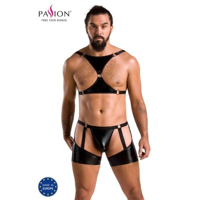 PASSION 047 CONJUNTO ARON PRETO S/M - D-233308 - Dona Pimenta