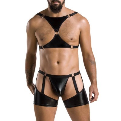 PASSION 047 CONJUNTO ARON PRETO S/M - D-233308 - Dona Pimenta