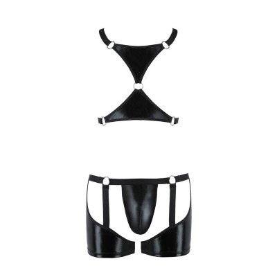 PASSION 047 CONJUNTO ARON PRETO S/M - D-233308 - Dona Pimenta