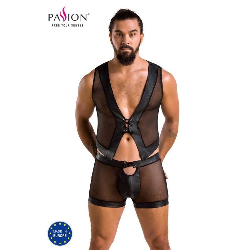 PASSION 053 CONJUNTO WILLIAM BLACK S/M - D-233320 - Dona Pimenta