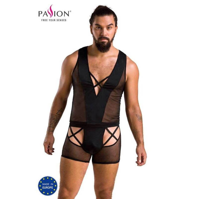 PASSION 054 CONJUNTO OSCAR PRETO S/M - D-233322 - Dona Pimenta