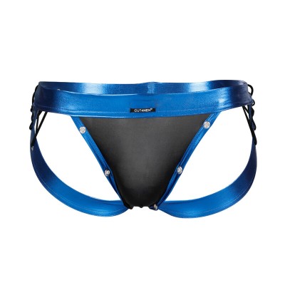 CUT4MEN - JOCKSTRAP DESIRE BLUE COURO S - D-232357 - Dona Pimenta