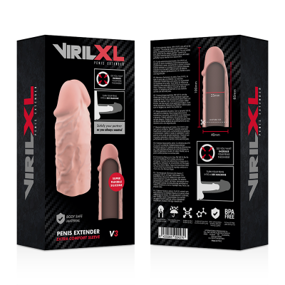 VIRILXL&trade; - EXTENSÃO DE PÊNIS NATURAL DE SILICONE LÍQUIDO V3 - D-227245 - Dona Pimenta