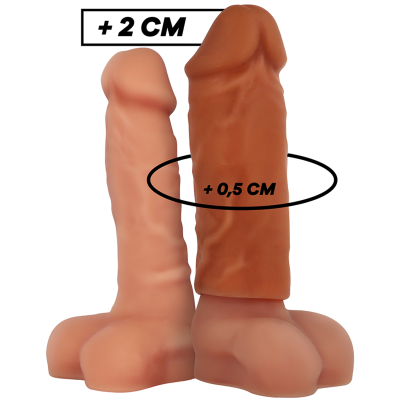 VIRILXL&trade; - EXTENSÃO DE PÊNIS DE SILICONE LÍQUIDO V3 MARROM - D-227246 - Dona Pimenta