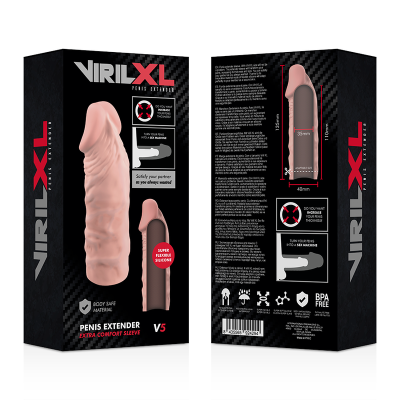 VIRILXL&trade; - EXTENSÃO DE PÊNIS NATURAL DE SILICONE LÍQUIDO V5 - D-227247 - Dona Pimenta