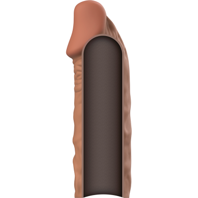 VIRILXL&trade; - EXTENSÃO DE PÊNIS DE SILICONE LÍQUIDO V5 MARROM - D-227248 - Dona Pimenta