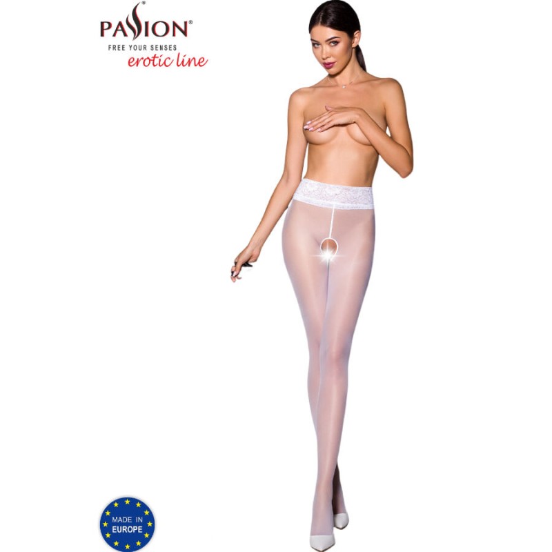 PASSION - TIOPEN 008 MEDIAS BLANCO 1/2 (30 DEN) - D-236229 - Dona Pimenta