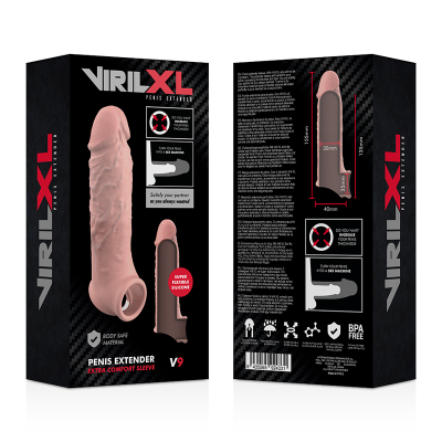 VIRILXL&trade; - EXTENSÃO DE PÊNIS NATURAL DE SILICONE LÍQUIDO V9 - D-227271 - Dona Pimenta