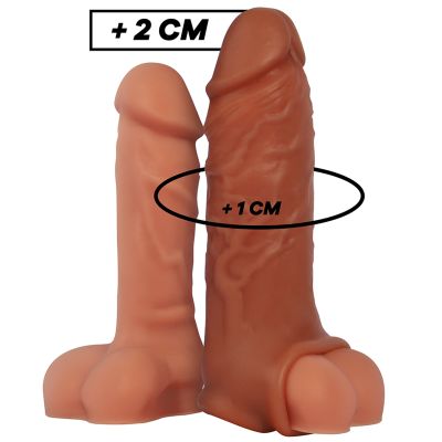 VIRILXL&trade; - EXTENSÃO DE PÊNIS DE SILICONE LÍQUIDO V9 MARROM - D-227272 - Dona Pimenta