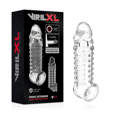 VIRILXL&trade; - EXTENSÃO DO PÊNIS E BAINHA V11 TRANSPARENTE - D-227273 - Dona Pimenta