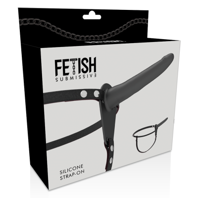 FETISH SUBMISSIVE ARNÉS SILICONA NEGRO 15CM - D-221273 - Dona Pimenta