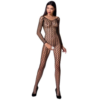 PASSION WOMAN BS068 BODYSTOCKING - BLACK ONE SIZE - D-222330 - Dona Pimenta